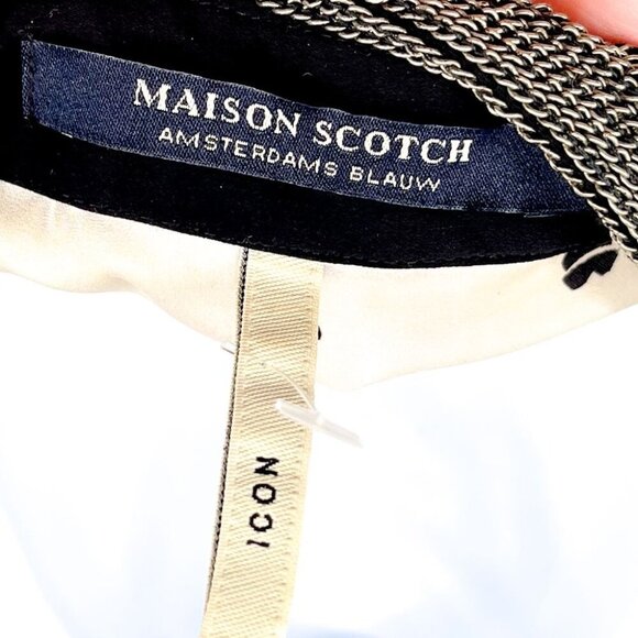 Maison Scotch & Soda Icon Novelty Lip Print Button Up Shirt Chain Collared - Picture 6 of 6